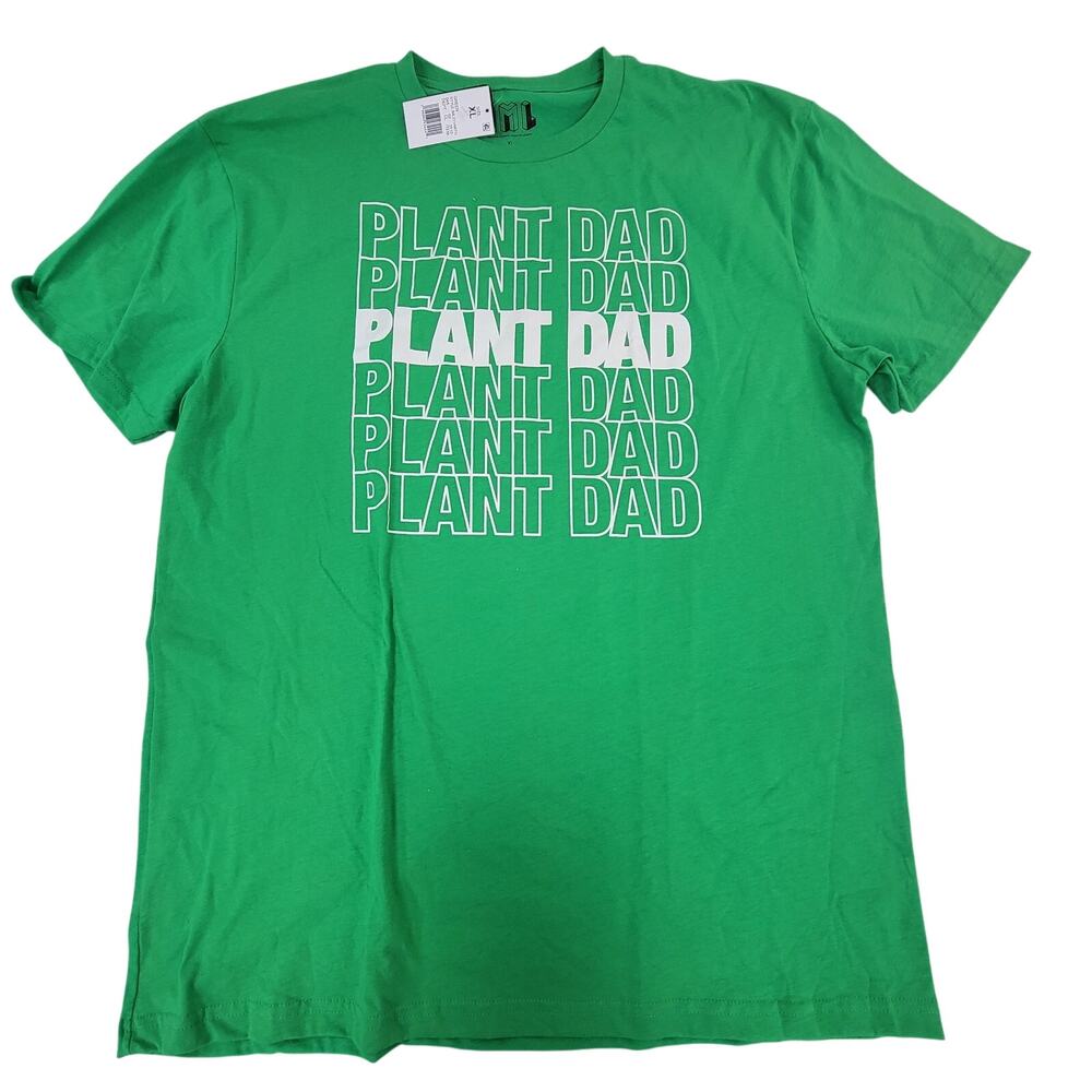 Men's XL  IML Plant Dad Graphic Short Sleeve T-Shirt - Green